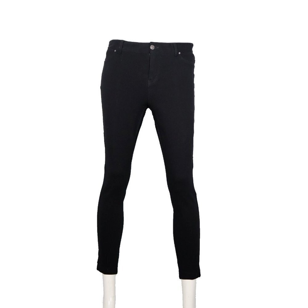 Club Monaco Women's Size US8 Black Cigarette Pant Cropped Slim Knit Trouser $198